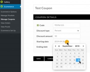 Manage Coupon Codes