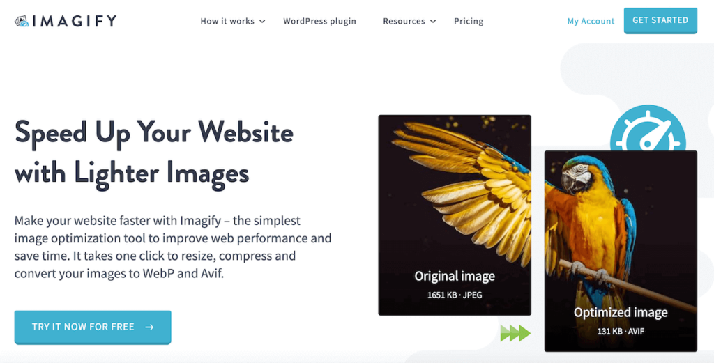 Imagify website - best image optimization plugin for WordPress