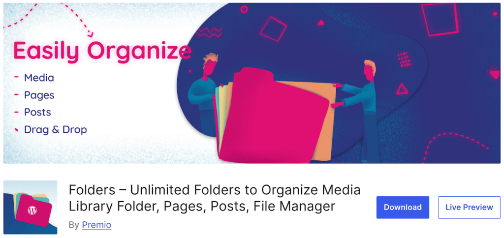 Folders plugin for Media Library organization