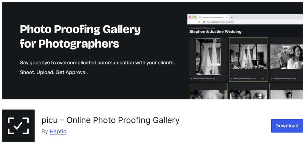 Picu proofing - WordPress plugins for photographers