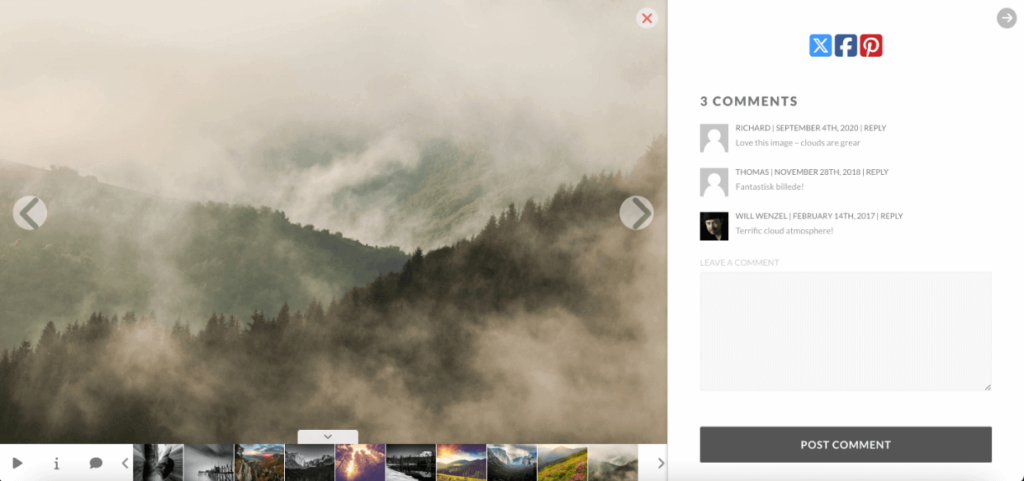 Add a lightbox to WordPress - NextGEN Pro Lightbox with comments and social share sidebar