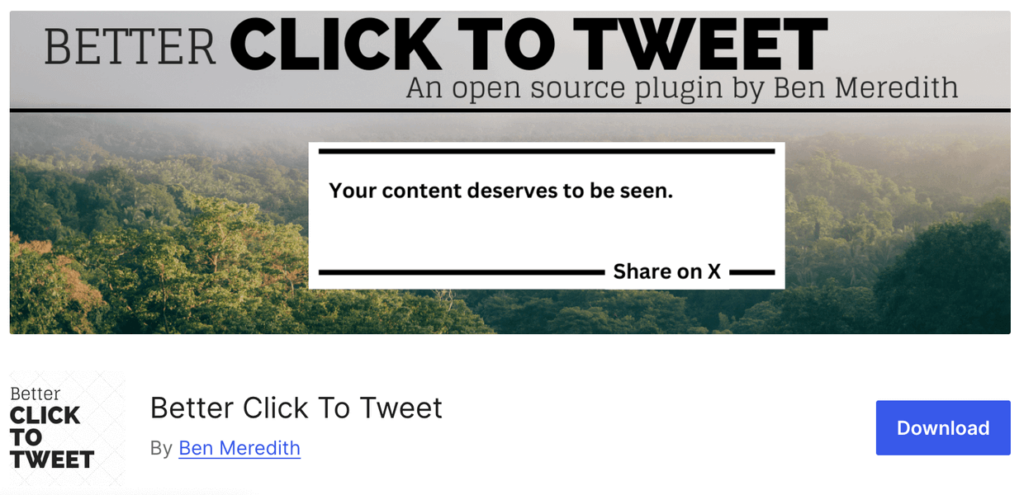 Better Click to Tweet - WordPress social media plugin